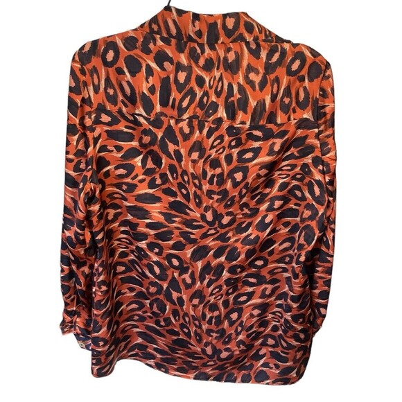 Hagara Button Up Blouse Animal Print See Measurements For Sizing Israel Designer - Picture 2 of 3